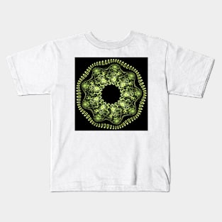 beyond simple fractals minute spirals in yellow gold Kids T-Shirt